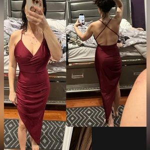 Red wedding guest dress